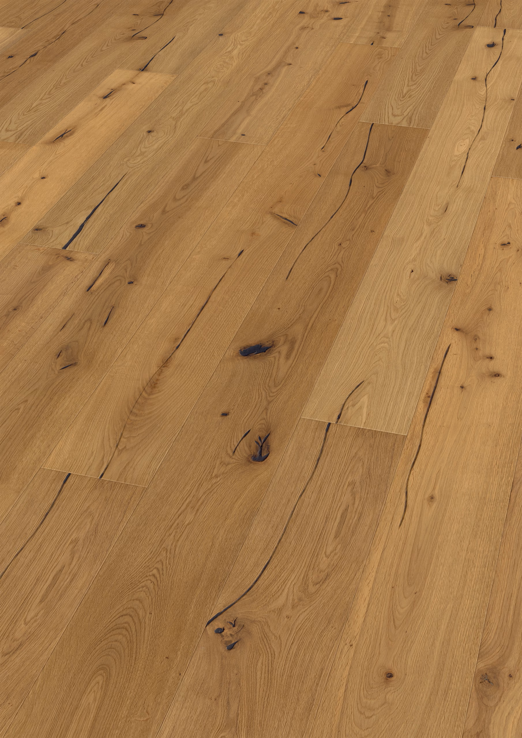 ter Hürne Landhausdiele Eiche Capitol Hill rissveredelt angeräuchert stark gebürstet Nougat geölt – Bild 3